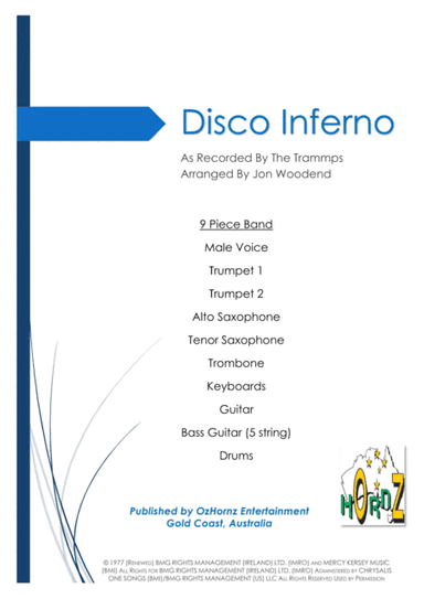 Disco Inferno (arr. Jon Woodend)