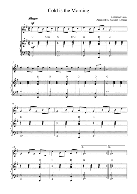 Cold is the Morning (arr. Kaiserin Rebecca)