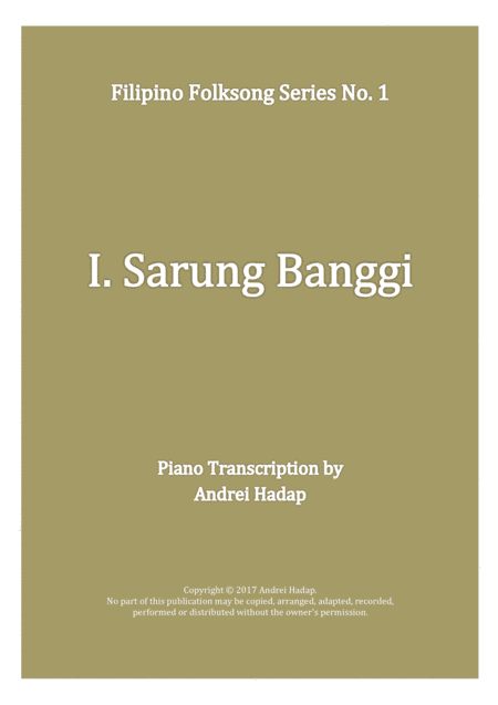 Filipino Folksong Series 1 - Arranged for Piano Solo (arr. Andrei Hadap)