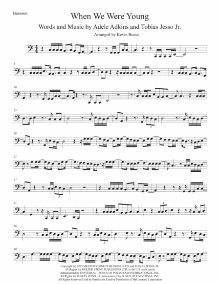 When We Were Young (arr. Kevin Busse)