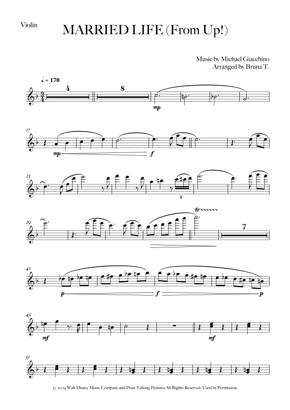Married Life (arr. Bruna T.)