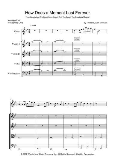 How Does A Moment Last Forever (arr. Yosephine Livia)