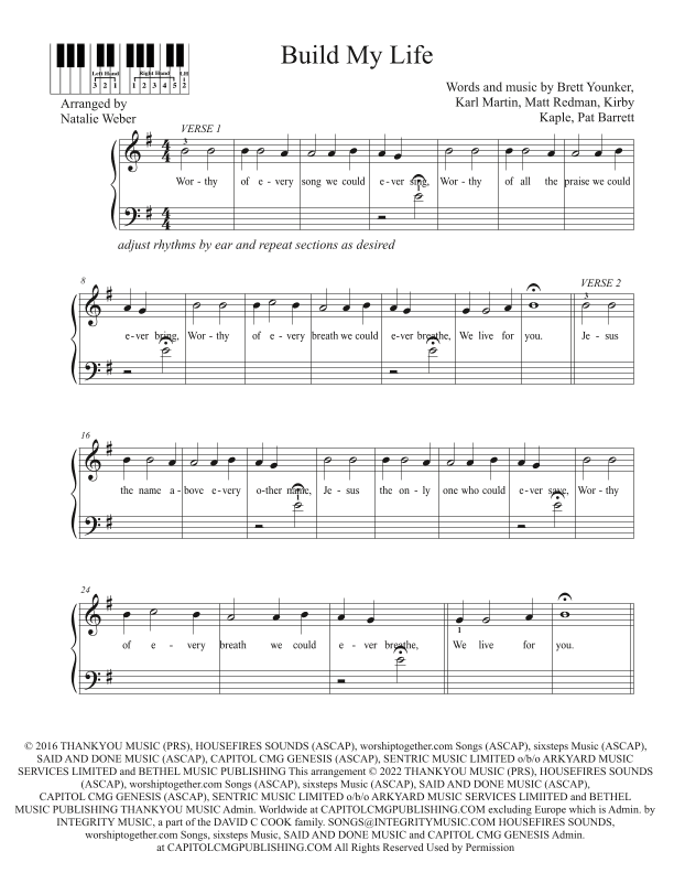 Build My Life (arr. Natalie Weber)