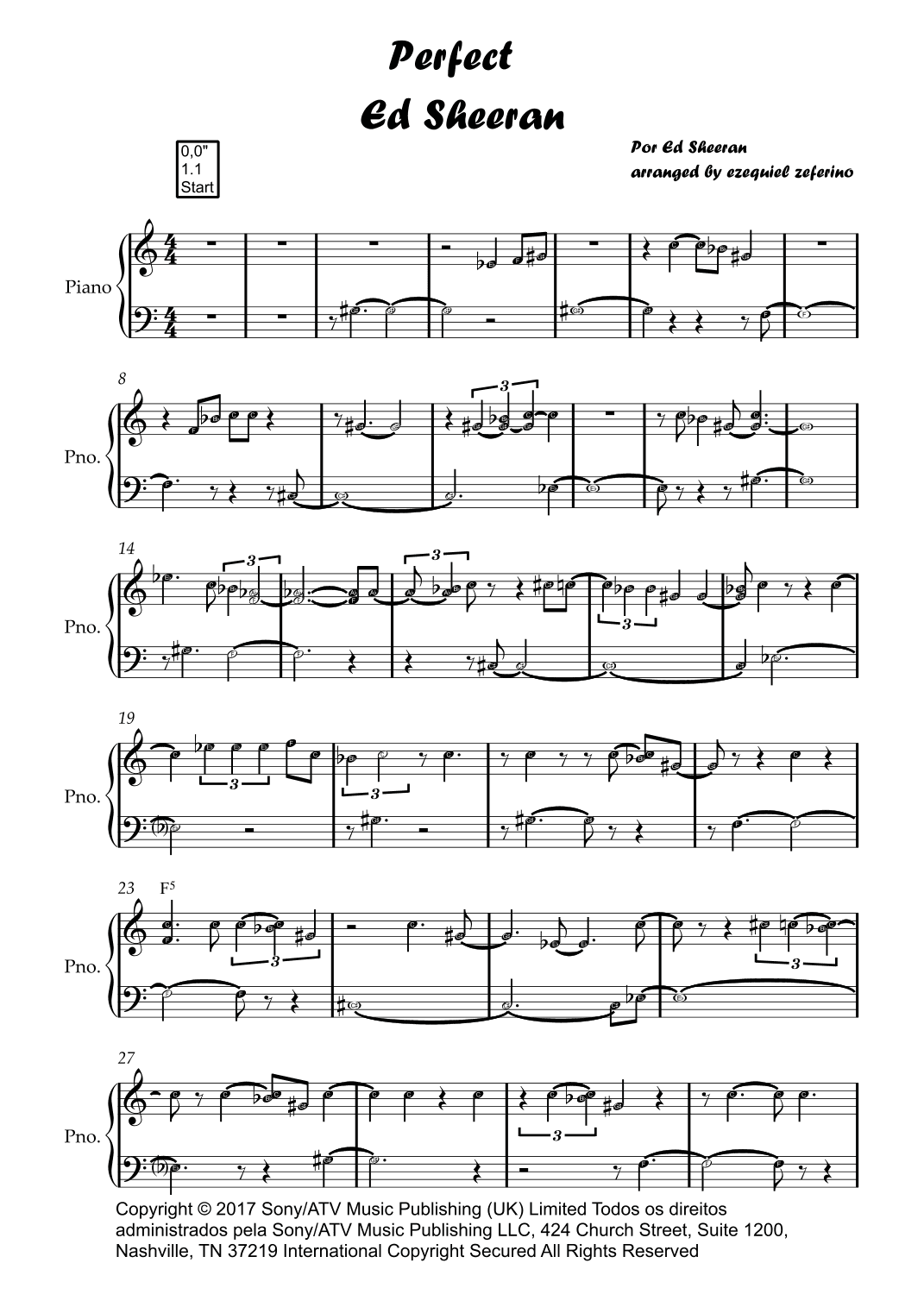 Perfect (arr. by ezequiel)