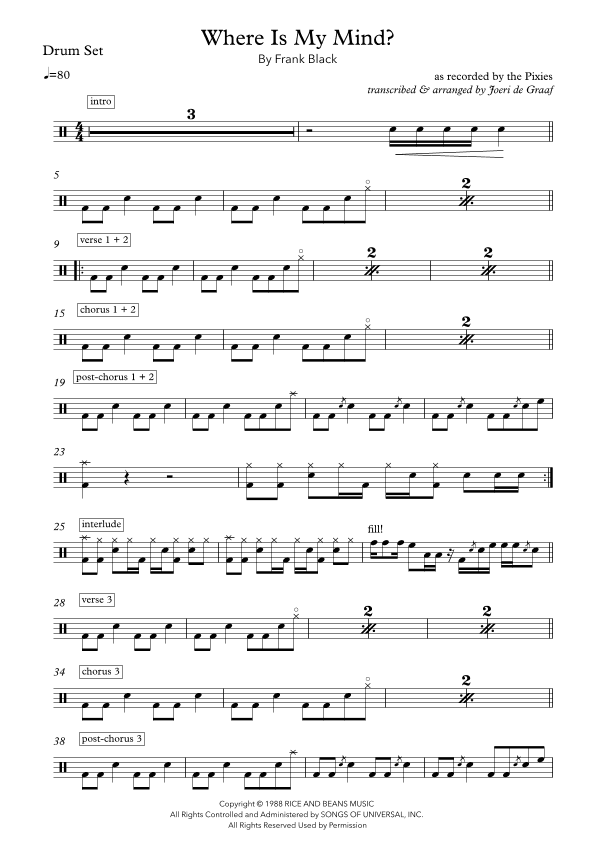 Where Is My Mind? (arr. Joeri de Graaf)