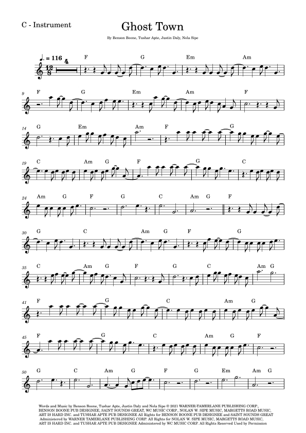 Ghost Town (arr. Fabio Eduardo de Oliveira)