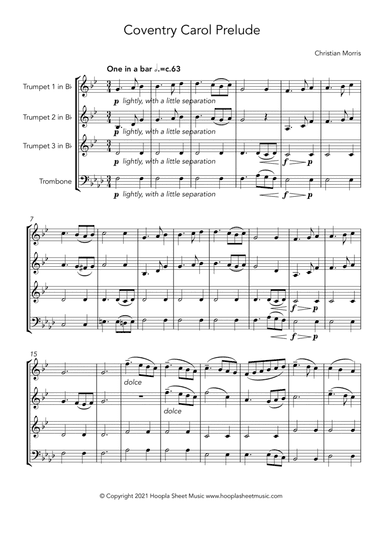 Coventry Carol Prelude (arr. Hoopla Sheet Music)