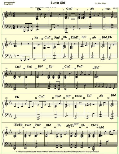 Surfer Girl (arr. Doug Abbott)