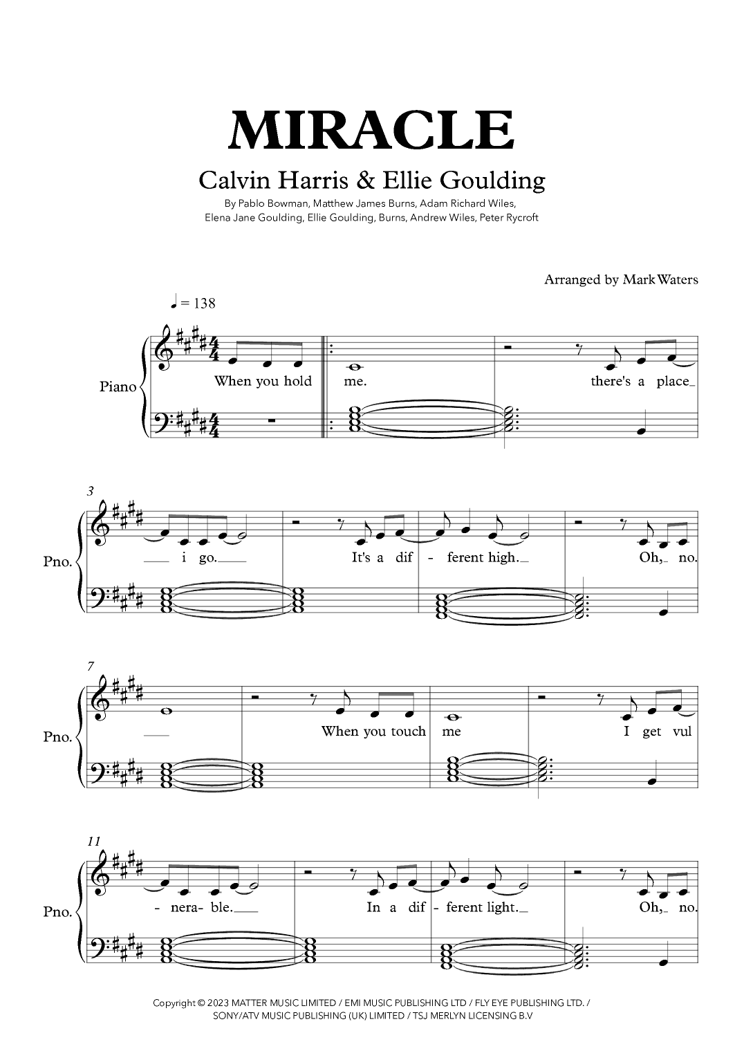 Miracle (arr. Mark Waters)