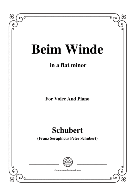 Schubert-Beim Winde,in a flat minor,for Voice&Piano (arr. MSM)