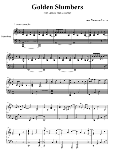 Golden Slumbers (arr. Nazareno Aversa)