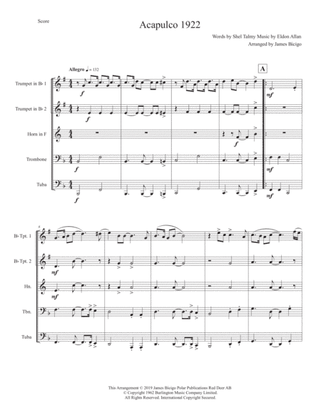 Acapulco 1922 (arr. James Bicigo)