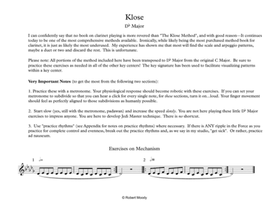 Klose Db Major (arr. Robert Moody)