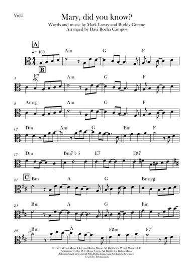 Mary, Did You Know? (arr. Davi Rocha Campos)