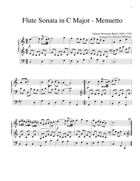 Menuet from Flute Sonata in C (arr. Richard Williams)