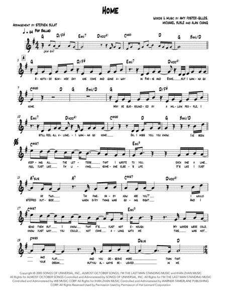 Home (arr. Stephen Bulat)
