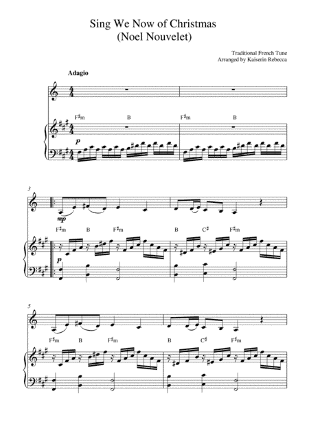 Sing We Now of Christmas (Noel Nouvelet) (arr. Kaiserin Rebecca)