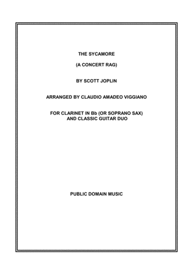 The Sycamore (A Concert Rag) (arr. Claudio Amadeo Viggiano)