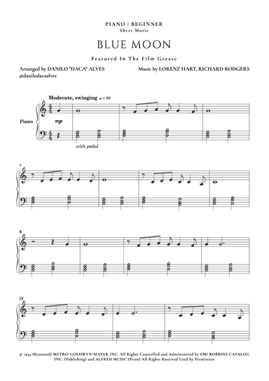 Blue Moon (arr. Danilo "Daca" Alves)