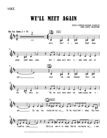 We'll Meet Again (arr. Daryl McKenzie)