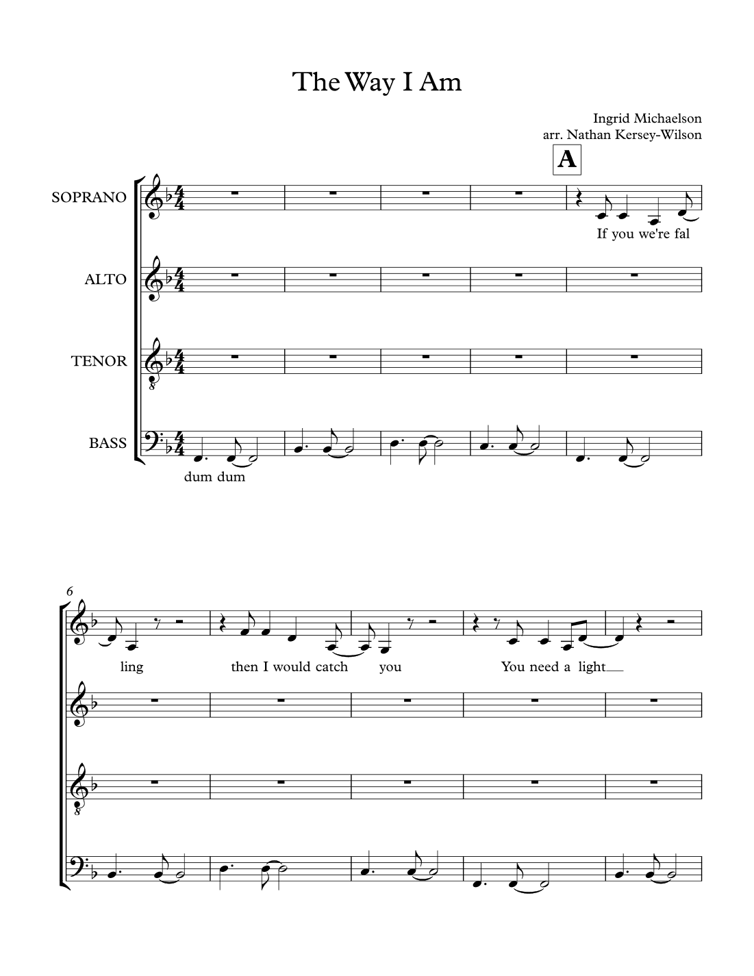 The Way I Am (arr. Nathan Kersey-Wilson)