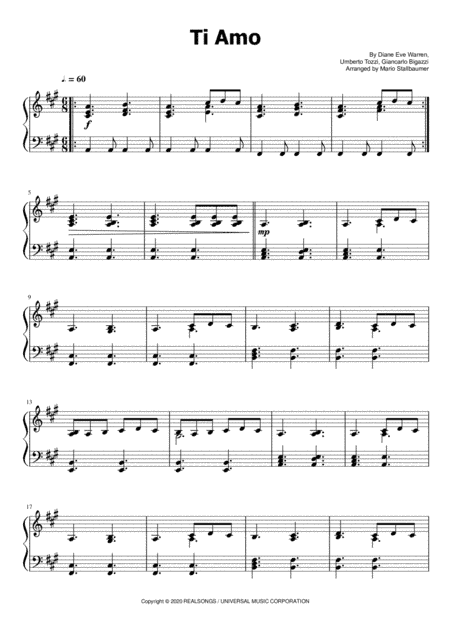Ti Amo (arr. Mario Stallbaumer)