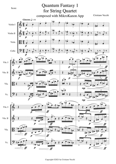Quantum Fantasy 1 for String Quartet