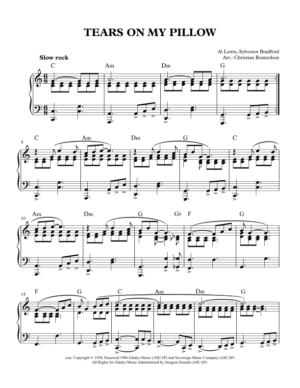Tears On My Pillow (arr. Christian Bennedsen)