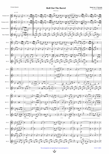 Roll Out The Barrel (arr. Josef STASTNY)