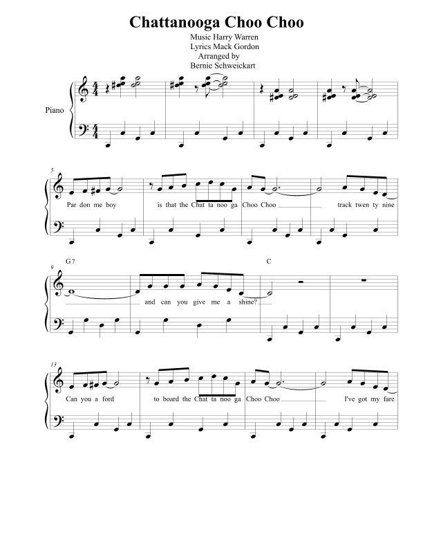 Chattanooga Choo Choo (arr. Bernie Schweickart)