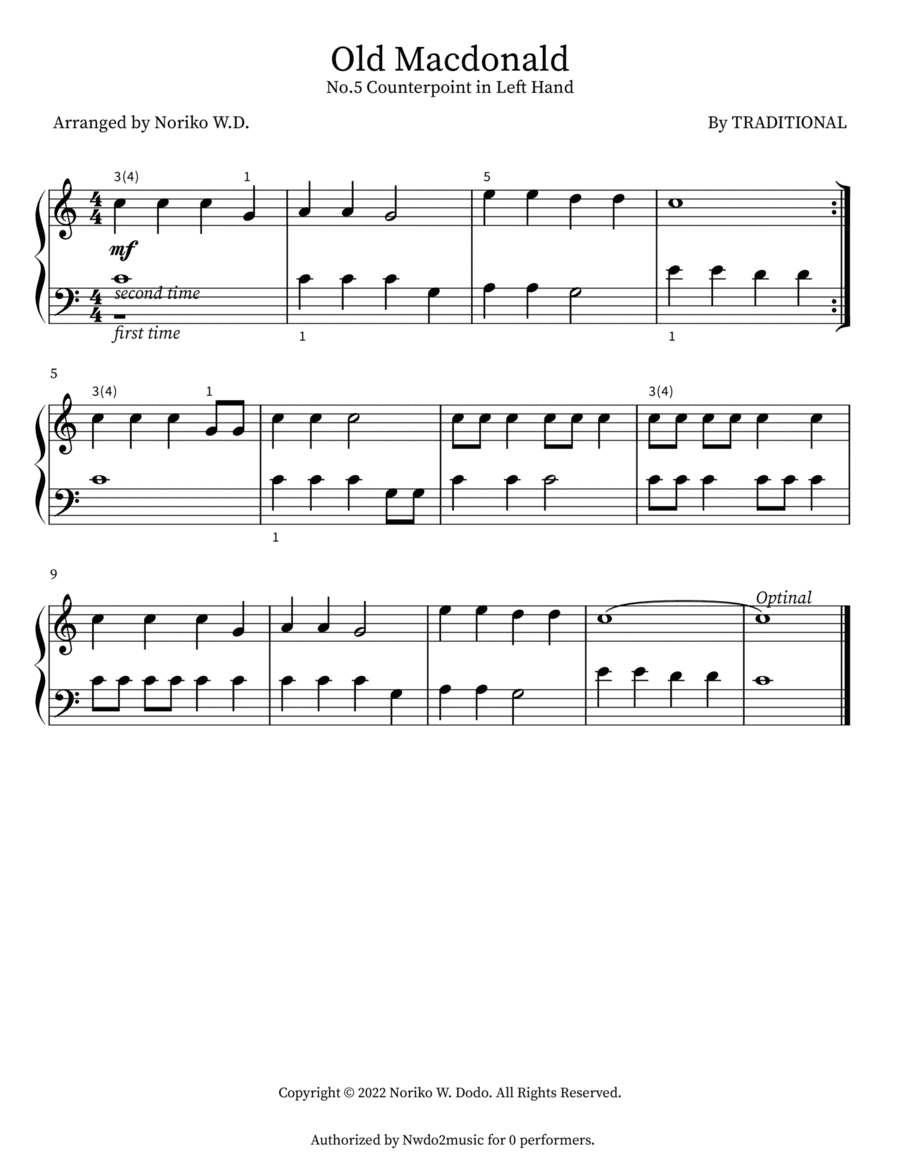 Old MacDonald (arr. Noriko W.D.)