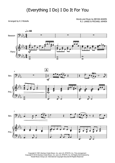 (everything I Do) I Do It For You (arr. K J Rickells)