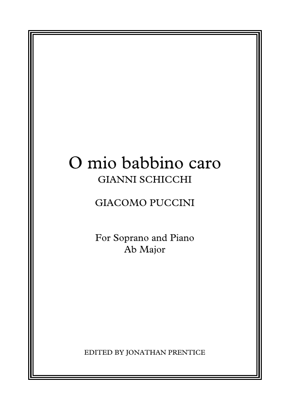 O mio babbino caro - Gianni Schicchi (Ab Major) (arr. Jonathan Prentice)