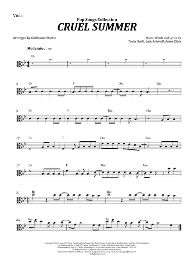 Cruel Summer (arr. Guillaume Martin)