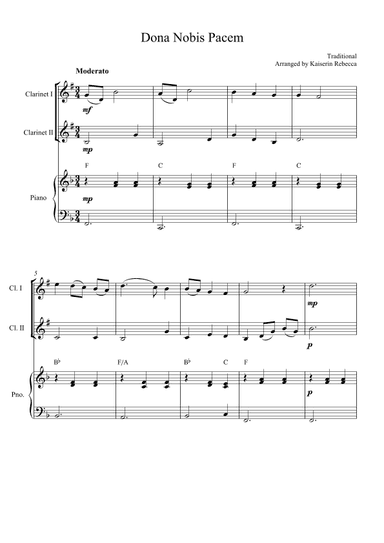 Dona Nobis Pacem (Grant us peace) (arr. Kaiserin Rebecca)