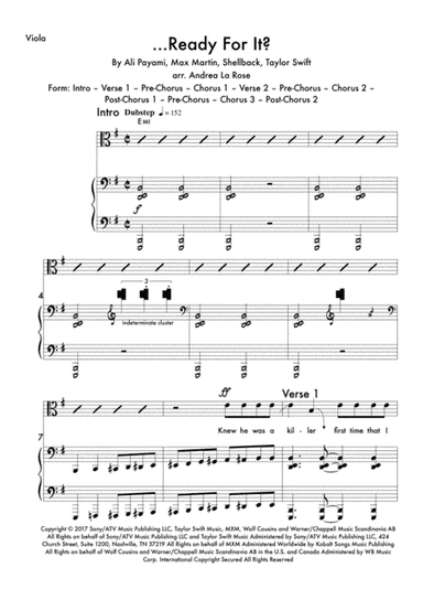 ...ready For It? (arr. Andrea La Rose)
