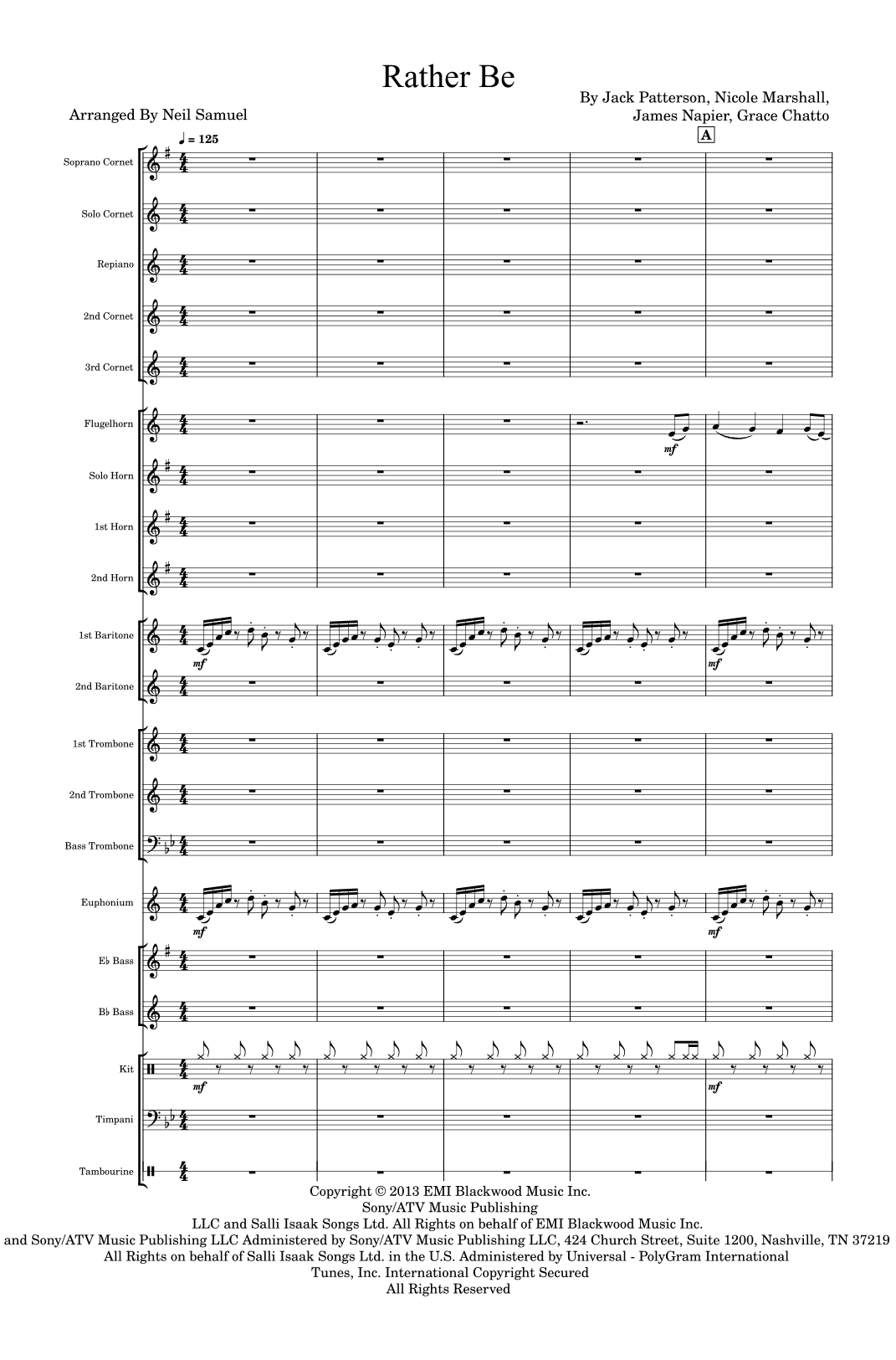 Rather Be (arr. Neil Samuel)