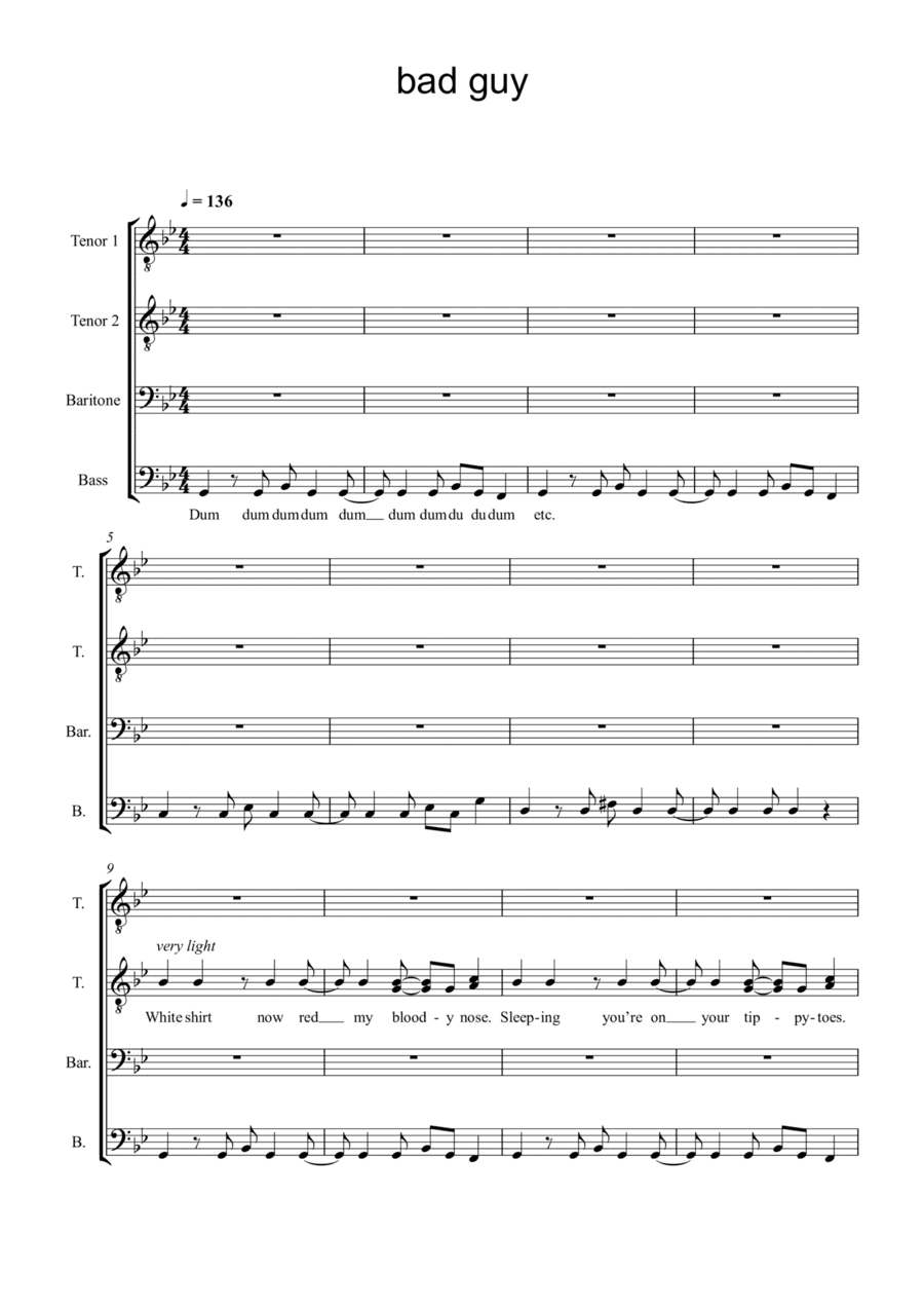 Bad Guy (arr. Sam Harrop)