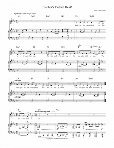 Teacher's Packin' Heat  (Key: E-flat major)