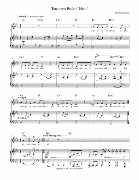 Teacher's Packin' Heat  (Key: E-flat major)
