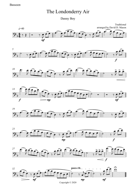 The Londonderry Air  (Danny Boy) (arr. David D. Mason)