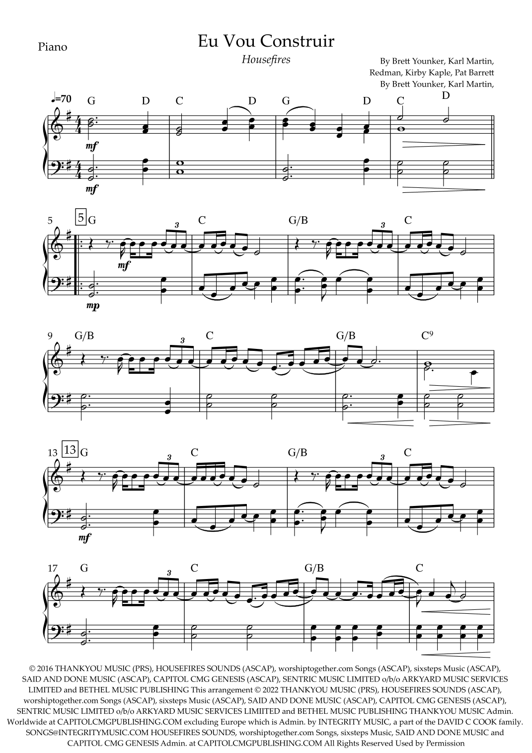 Build My Life (arr. Fabio Britto)