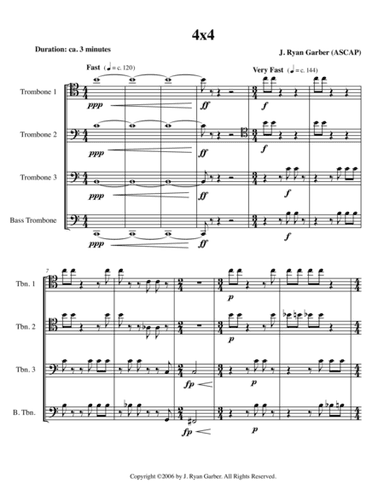 4x4 (for trombone quartet)