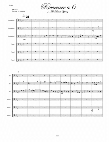 Ricercare a 6 (arr. Kenneth D. Friedrich)