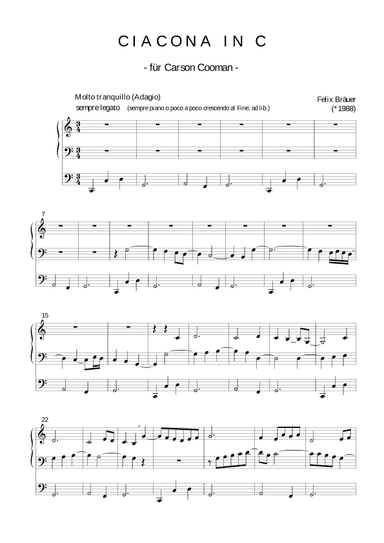 Ciacona in C-Dur