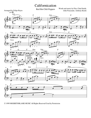 Californication (arr. Felipe Reyes)