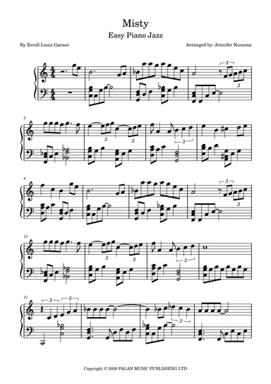 Misty (arr. Jennifer Kusuma)