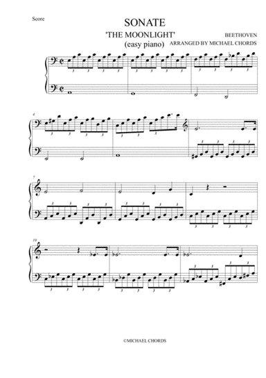 Sonate 'the moonlight' (arr. Michael Chords)