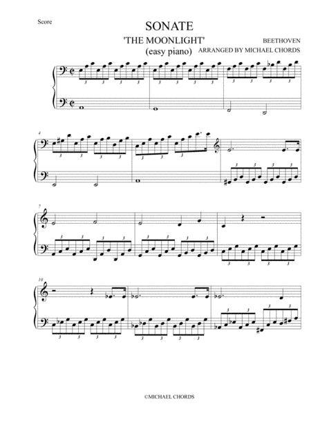 Sonate 'the moonlight' (arr. Michael Chords)