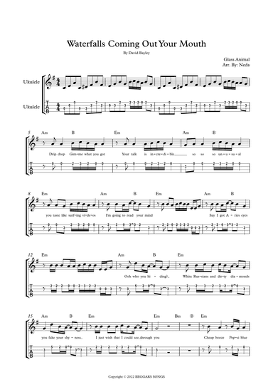 Waterfalls Coming Out Of Your Mouth (arr. Arr. Neda)